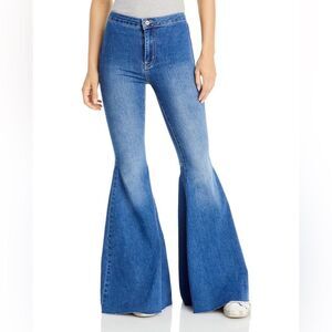 We the Free Womens Blue Just Float On Flare Jeans EUC
